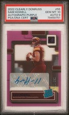 SAM HOWELL 2022 Clearly Donruss Rookie Autograph Purple 093/175 PSA 10 Gem Mint