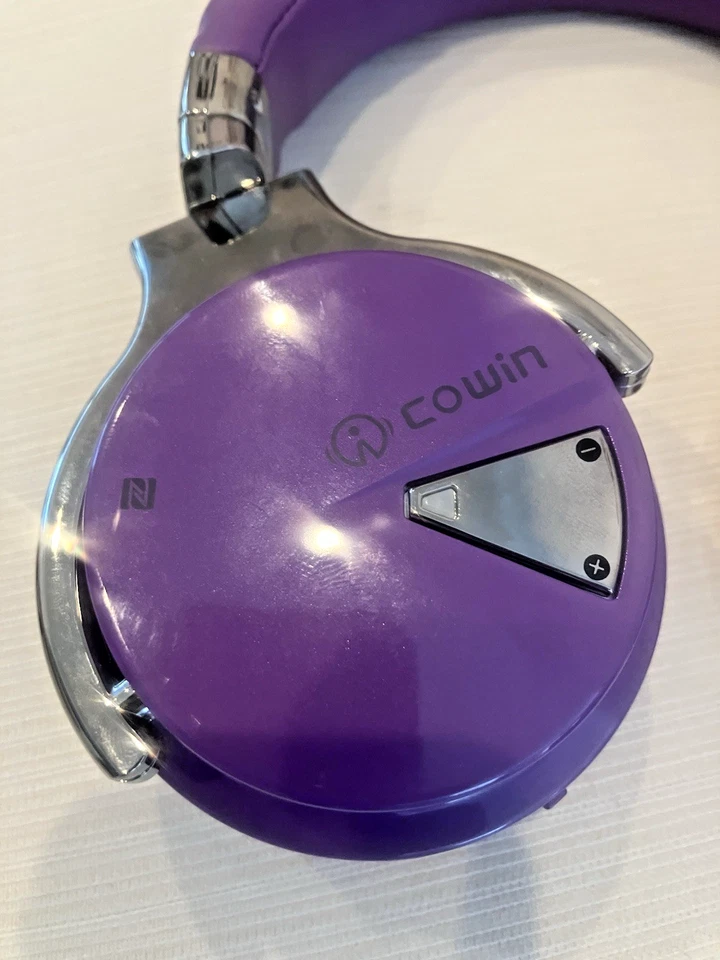 Auriculares sobre la oreja Cowin E7 con cancelación activa de ruido Bluetooth púrpura Foto 4 de 4