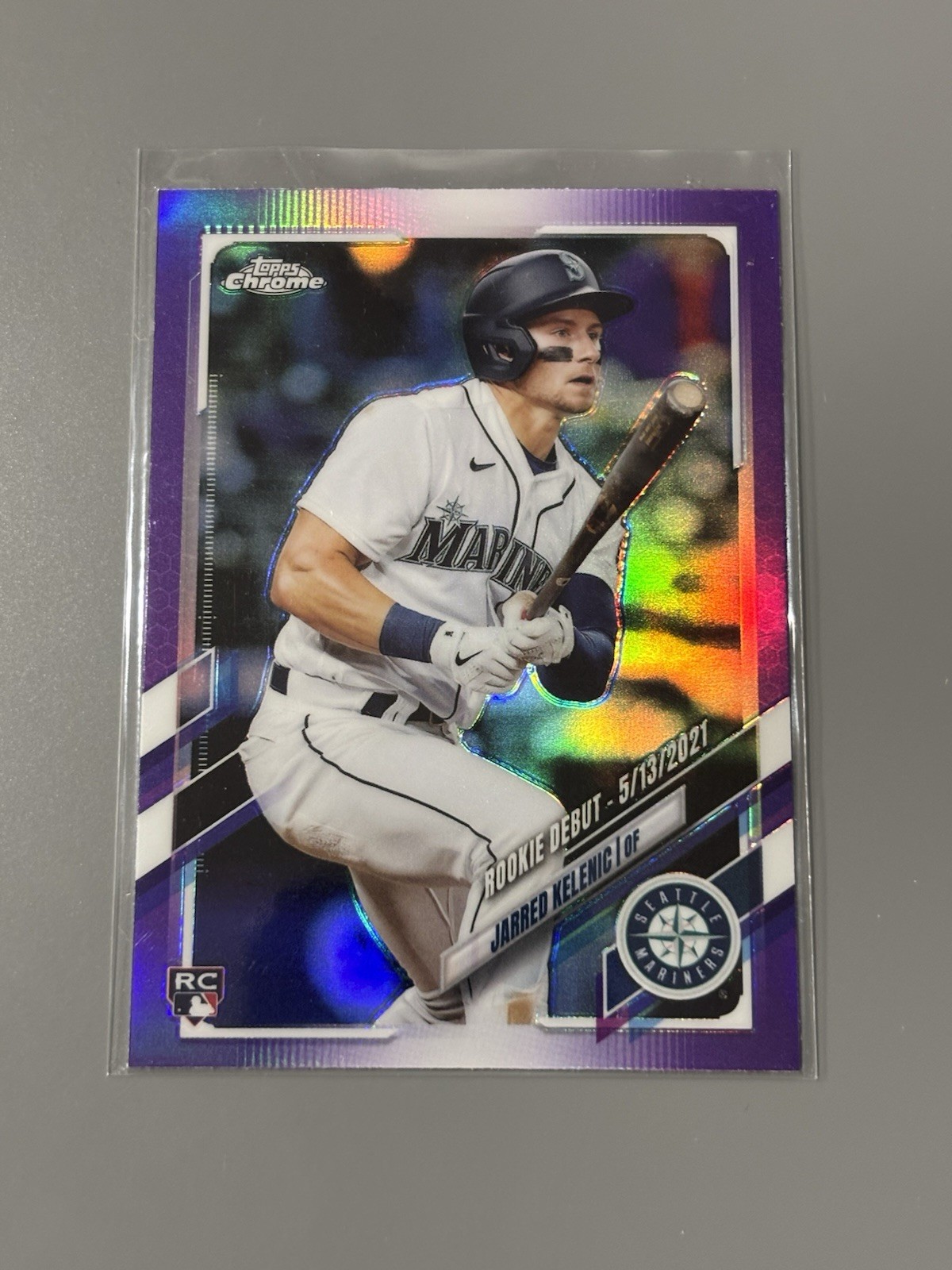 2021 Topps Chrome Update Jarred Kelenic #USC20 Mariners Purple Refractor Rookie