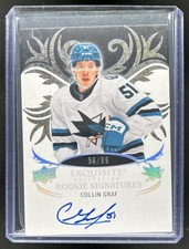 2024-25 Upper Deck Ice Collin Graf Exquisite Rookie Auto #/99 Sharks