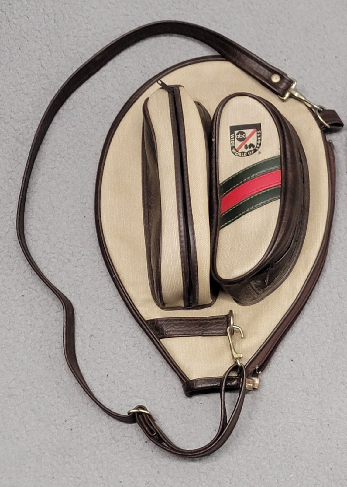 Vintage ABC Wide World Of Sports Tennis Racquet Case Bag Sho