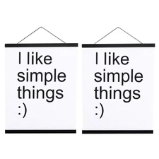 2 PK Magnetic Poster Hanger Frame Light Wood for 19x19 19x13 19x25 Art Prints