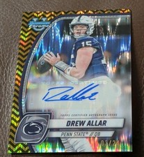Drew Allar Black & Gold Stealth Auto 3/24 2024 Bowman U Chrome Steelers - PSU
