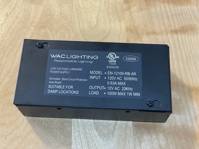 WAC Lighting 100W Low Voltage Transformer EN-12100-RB-AR 120-12 Volt