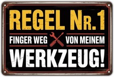 Tool Rules Tin Metal Signs Home D cor Vintage Garage Rules Rule No. 1 Hands Off