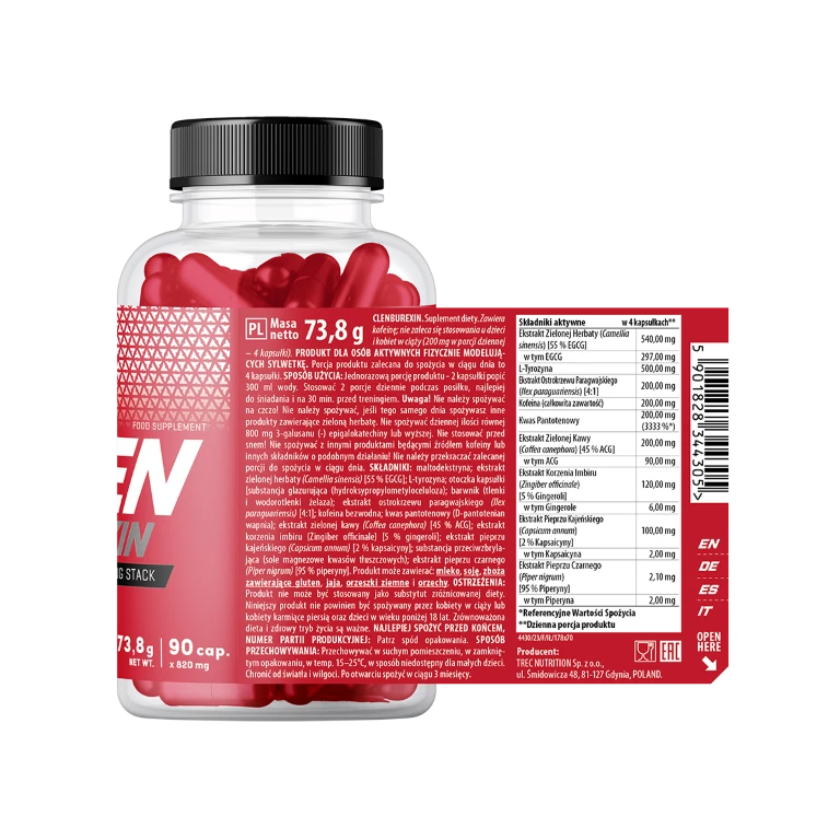 Trec Fettverbrenner Clenburexin, 90 Kaps - Bild 2 von 4