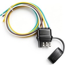 25 Inch 4-Way 4 Prong Trailer Wiring Harness Plug Male 25 inch 4 Pin Male Plug