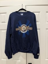 VINTAGE New York Yankees Starter Sweatshirt Navy 1998 World Series Champs XL
