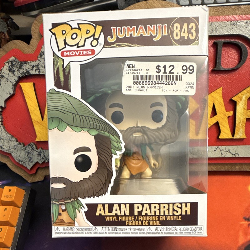 Funko Pop! Movies Jumanji Alan Parrish #843 Vinyl Figure Standard 2019