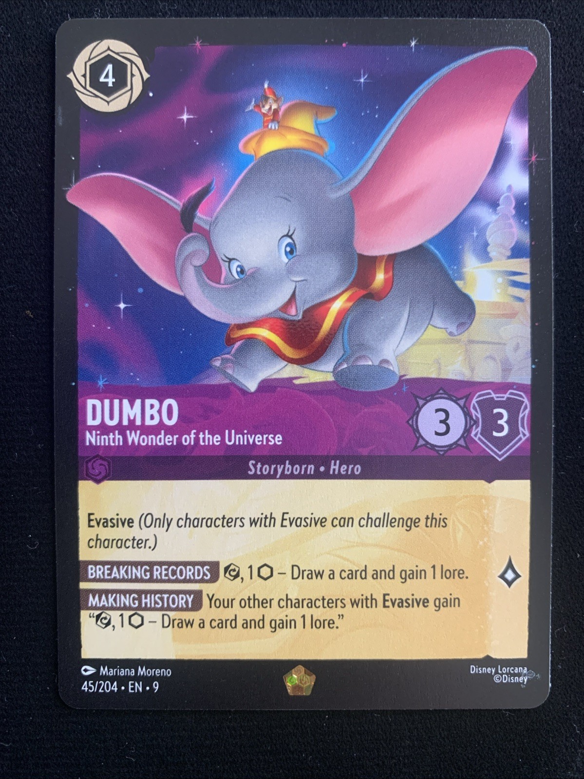 Dumbo, Ninth Wonder Of The Universe 2025 Disney Lorcana Fabled Legendary 45/204