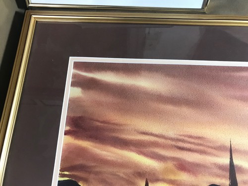 Anna Elizabeth Eddy "Fishing Boats At Dawn" Watercolor Painting - Signed/Framed - Picture 2 of 12