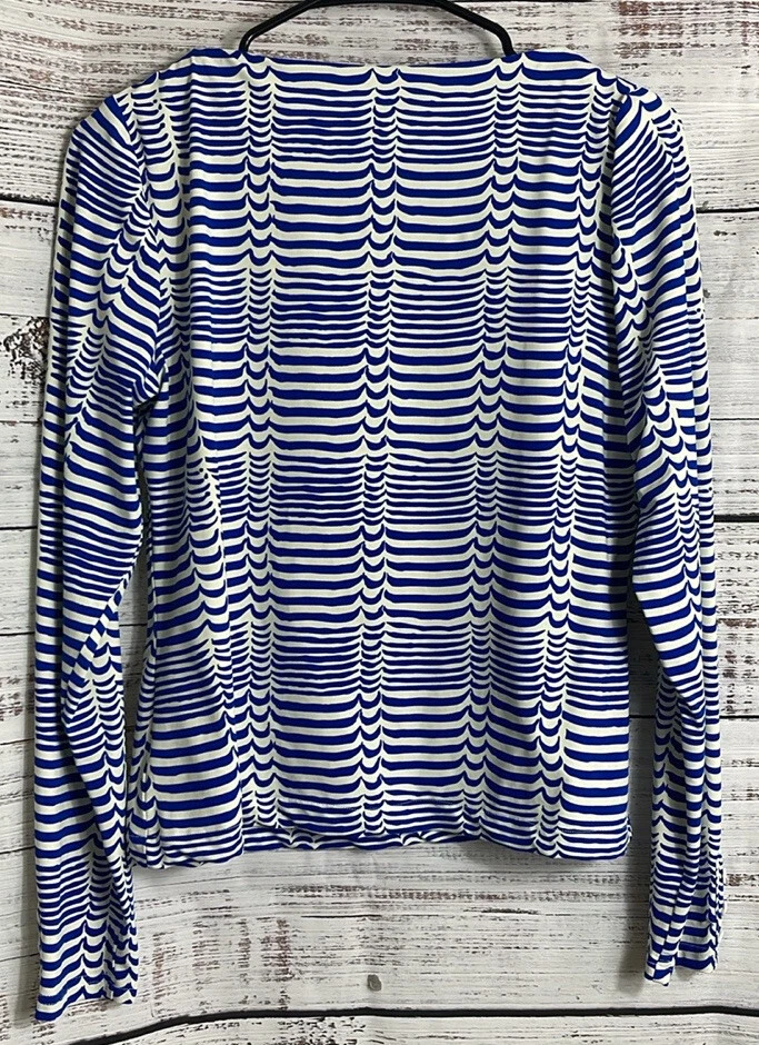 Ellie Kai Топ женщин размер 10 Geo печать нейлона спандекс пуловер рубашка гольф теннис - Изображение 2 из 4