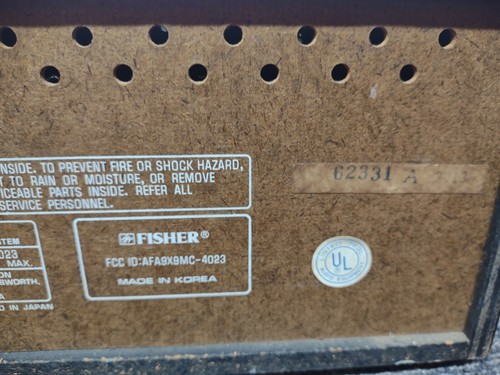 Rare Find - Vintage Fisher MC-4023 Audio Component System - Picture 13 of 13
