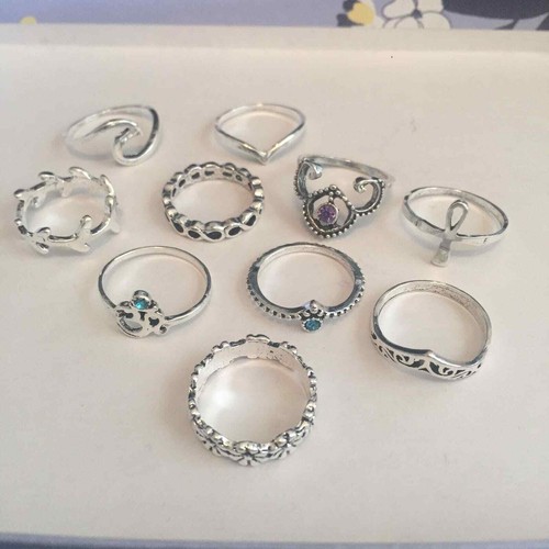 10-teiliges Nature Midi Ring Set - Bild 2 von 6