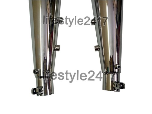 Royal Enfield Interceptor 650 Red Rooster S S Exhaust Muffler Silencer Polished - Picture 6 of 7