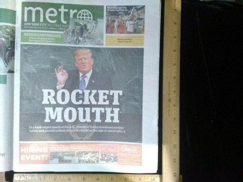 Cover Headline ROCKET MOUTH, President Donald Trump Quote about Kim Jong Un 2017 - 第 1/11 張圖片