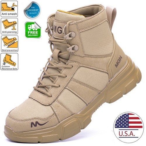 Safety Shoes Men Anti-Puncture Steel Toe Sporty Work Boots Waterproof Light Shoe - Picture 41 of 41