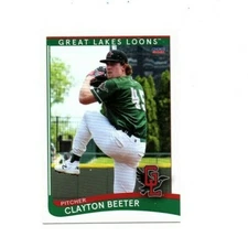 Clayton Beeter 2021 Great Lakes Loons Baseball team card Fort Worth Florida