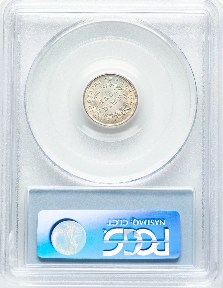 1837 Seated Half Dime - No Stars Large Date - PCGS MS66 CAC - SUPER PQ LOOKS 67! - Image 4 of 4