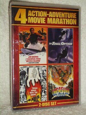 4 Action-Adventure Movie Marathon: Final Option/Shake Hands (DVD, 2013, 2-Disc)