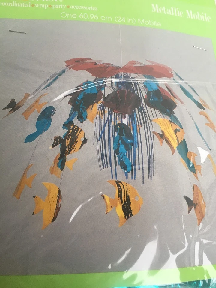 Lote de quatro móveis para decoração de festa de peixes tropicais 24" acabamento metálico - Imagem 2 de 3