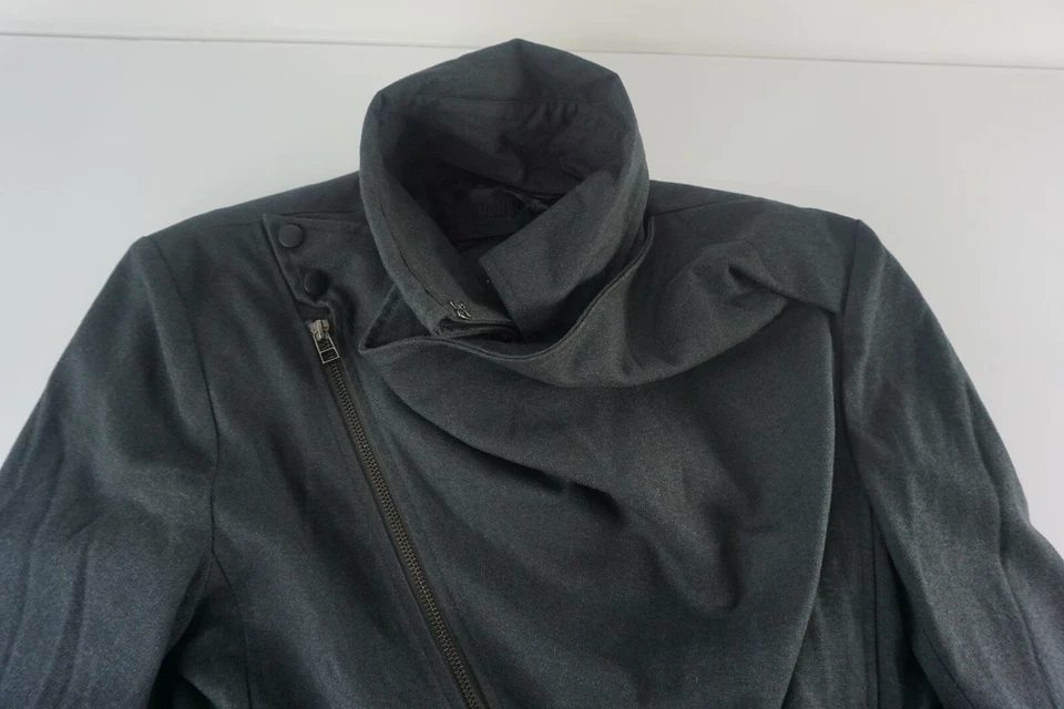Chaqueta de Moto DOUBLJU J. Tomson Hombres XL Gris Oscuro Con Capucha Cremallera Completa Frontal Foto 4 de 4
