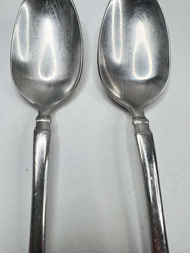 Oneida Katarina-Colette Lot of 2 Place/Oval Soup Spoons Stainless Flatware 7" - Picture 4 of 10