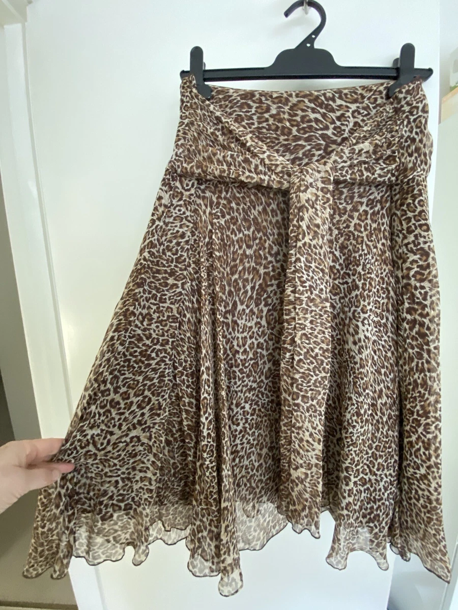 Cheetah print tie skirt cheap