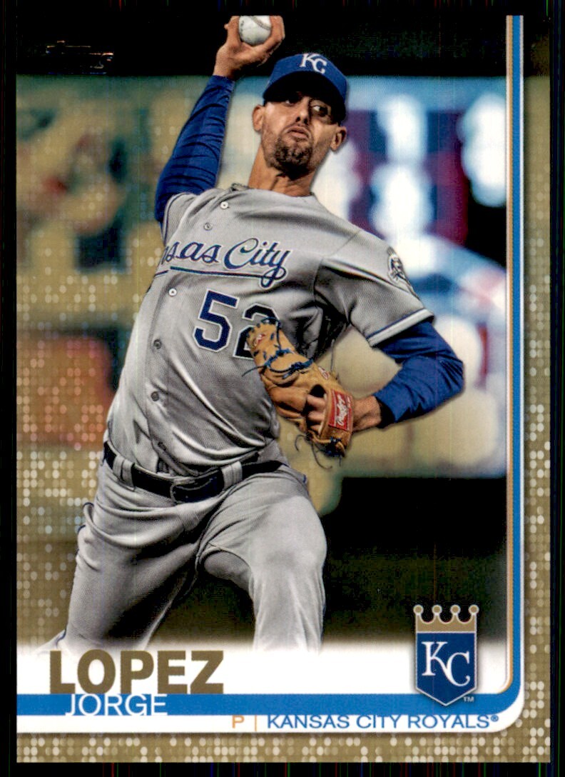 Jorge Lopez 2019 Topps Gold #651 /2019 Kansas City Royals Numbered Parallel Card