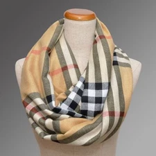 Us seller fast shipping New fashion women pashmina plaid long scarf (180x70cm)