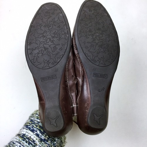 Pikolinos Romana Woven Weave Dark Brown Leather Sling Back Shoes 41 / 10.5 - 11 - 第 5/11 張圖片