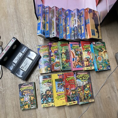 22 Vintage Teenage mutant ninja turtles original VHS movies Rare Arabia Versions