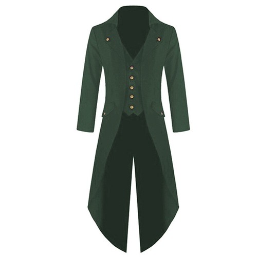 Women Punk Steampunk Military Coat Jacket Long Gothic Uniform Cool Clothes - Picture 3 of 14