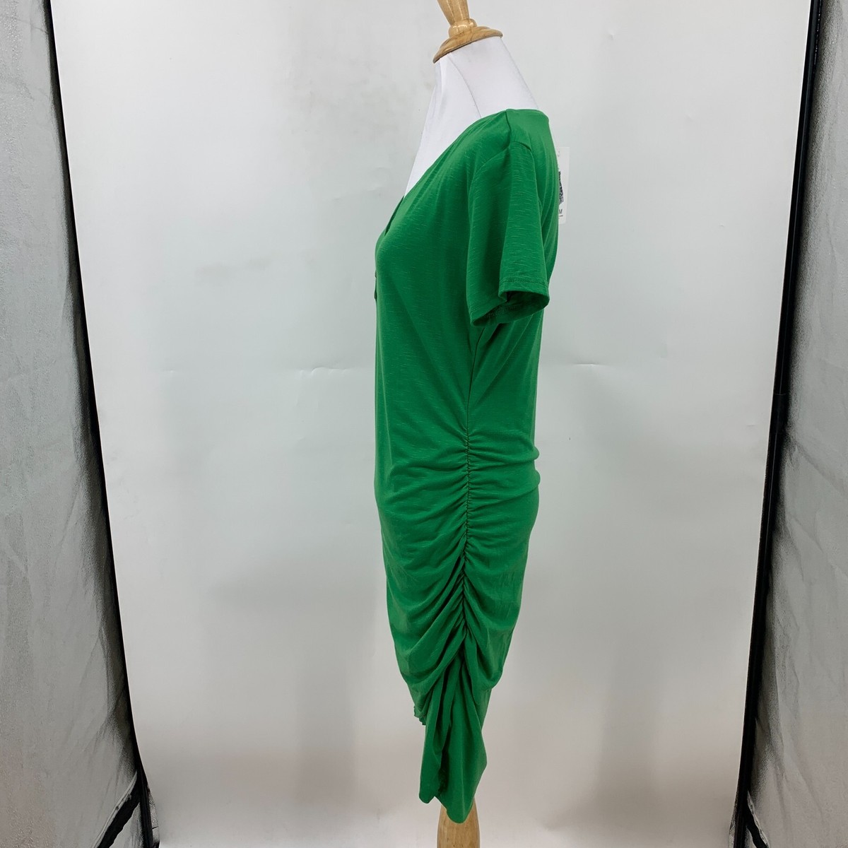 btfbm dress green BTFBM Women Casual Dress V Neck Long Sleeve Wrap Tie Waist Ribbed Knit Olive Med