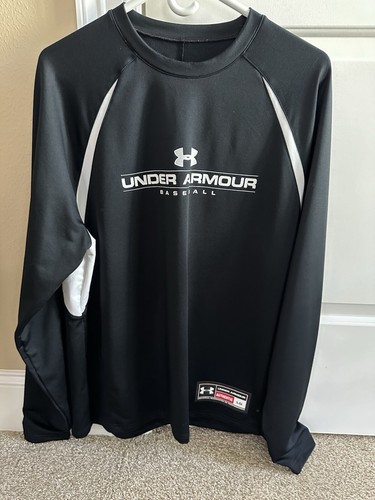 Under Armour Baseball Gear Long Sleeve Pullover Black Mens Large - 第 1/3 張圖片
