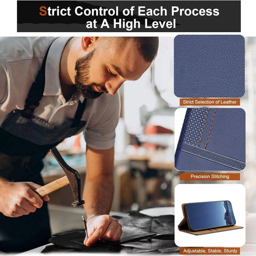 Flip Magnetic Leather Wallet Phone Case For Huawei P50 P60 P40 P30 P20 Mate 60 - Picture 7 of 18