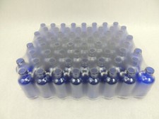 COBALT BLUE 2 OZ. GLASS BOTTLES, NO LIDS, LOT OF 64