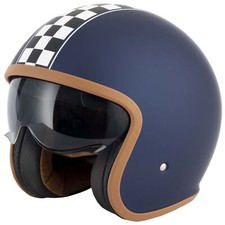 Vcan H589 Open-Face Motorcycle Helmet Classic Victory Matt Blue