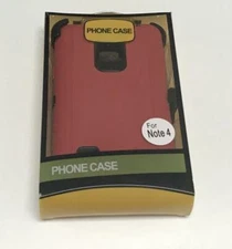 For Samsung Galaxy Note 4 Shockproof Case Cover With Belt Clip Holster RED