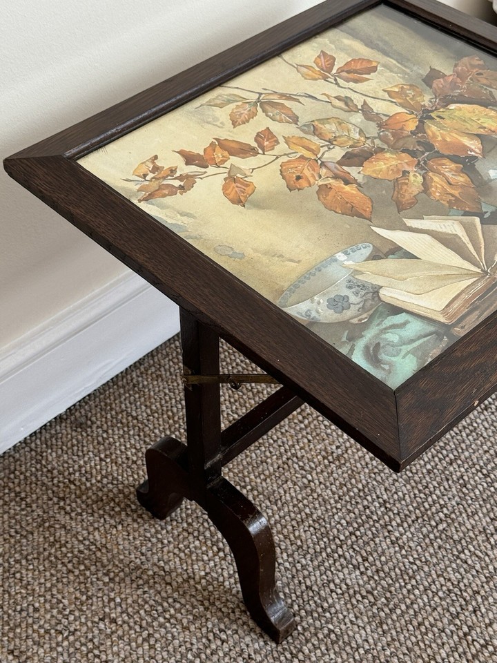 Vintage Folding Coffee Table, Fire Screen, Side Table, Occasional Table