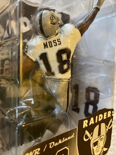 NFL OAKLAND RAIDERS RANDY MOSS WR figura y paquete personalizado de fútbol americano McFarlane - Imagen 10 de 11