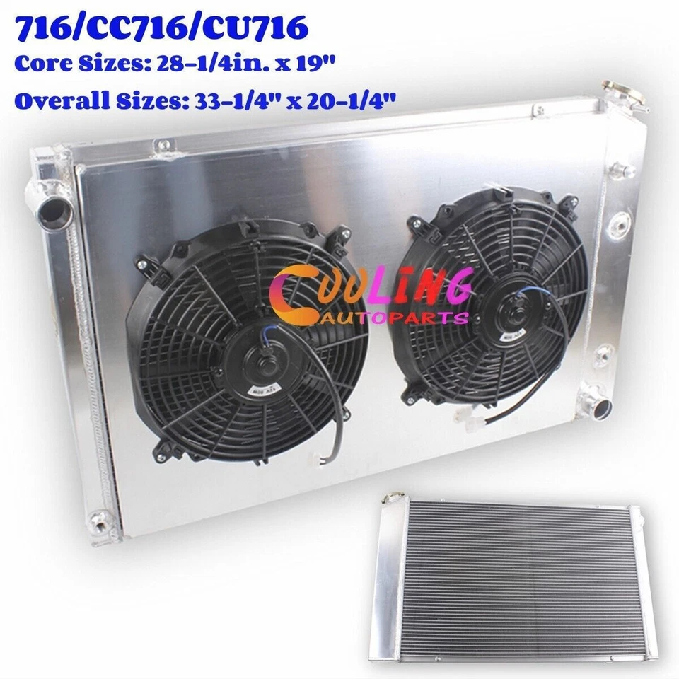 4-Row Radiator+Shroud+Fan for 1979-1983 GMC K1500 Suburban/ K2500/K2500 Suburban Foto 3 de 4