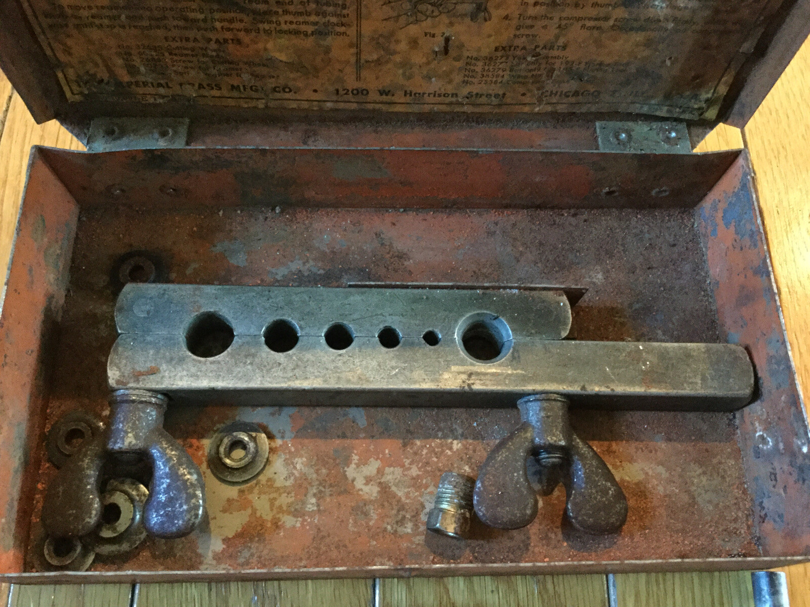 Vintage Imperial Eastman Tube Cutter Flaring SlipOn Yoke Tool Set ORIGINAL Box eBay