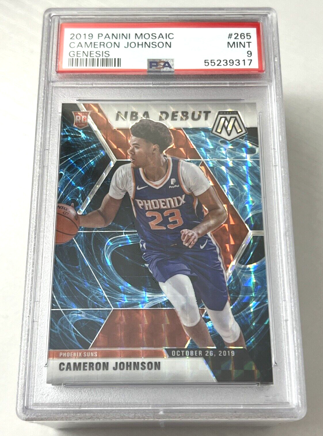 2019-20 Panini Mosaic NBA Debut #265 Cameron Johnson Genesis PSA 9