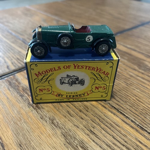 1956 Lesney Matchbox Models of Yesteryear Y-5 1929 Le Mans Bentley Mint In Box