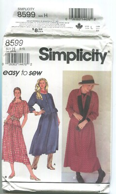 SIMPLICITY 8599 MISSES' DRESS W/ VARIATIONS 6-10 UNCUT 1993