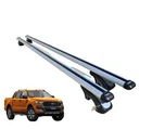 Roof Rails Cross Bars Silver Pair For Ford Ranger T6 T7 T8 T9 2012-2022