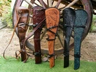 GENUINE LEATHER WESTERN HANDMADE RIFLE COVER SCABBARD SHOTGUN RIFLE GUN COVER