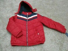 BNWT Tommy Hilfiger Big Boys David Hooded Puffer Red Jacket, MSRP 100