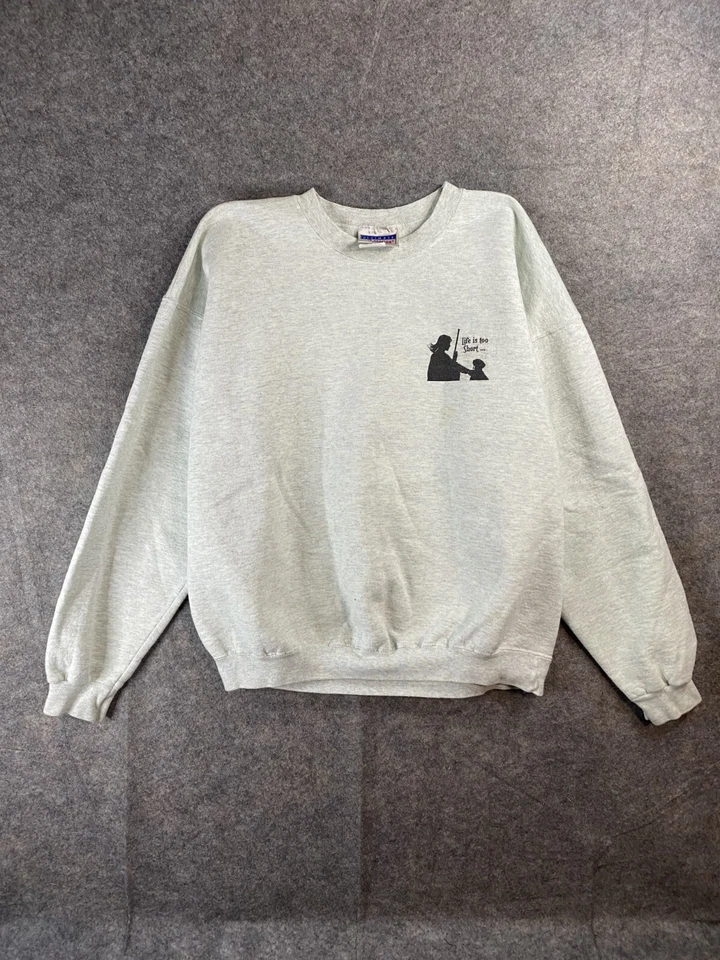 De Colección Sudadera Exterior Hombre Grande Gris Life is Too Short to Hunt with Pullover Foto 3 de 4